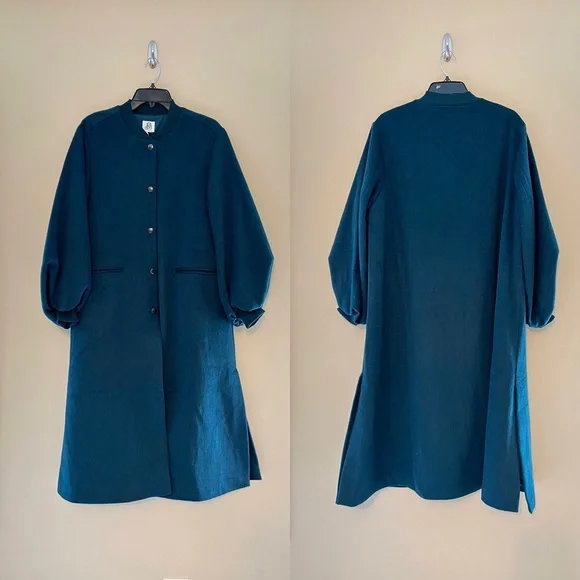 NWT Anthropologie dRa Cozy Wool Blend Puff-sleeved Coat - Picture 3 of 15